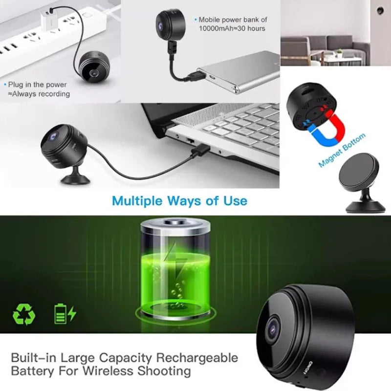 Cámara Mini Espía A9 Wifi Monitoreo En